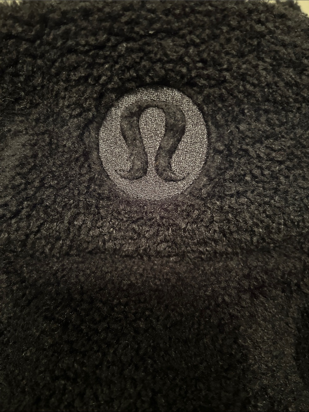 lululemon athletica Black Sherpa Jacket with Embroidered Logo